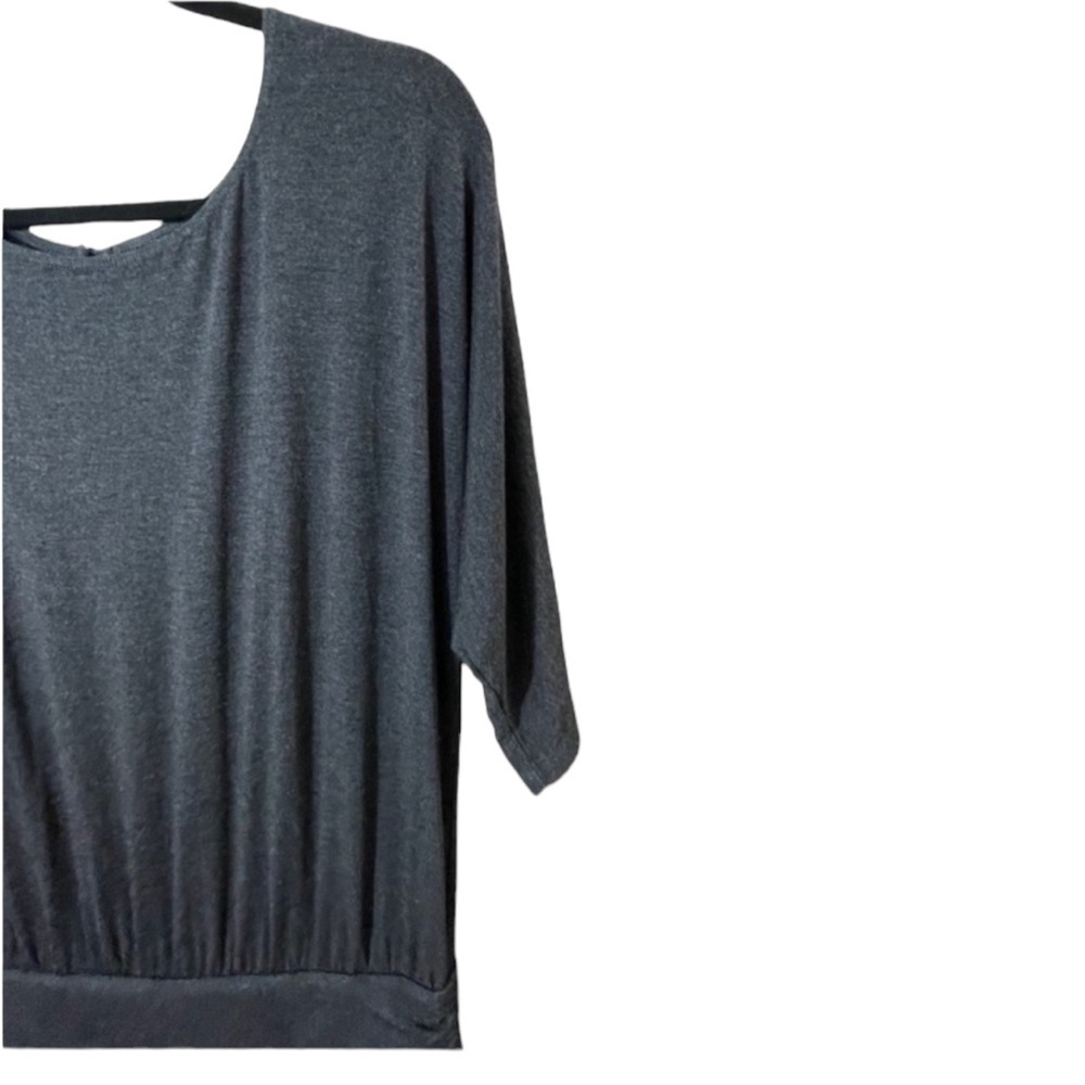 Soft Surroundings long sleeve Jumpsuit Gray stretchy minimalist size medium - Picture 4 of 7